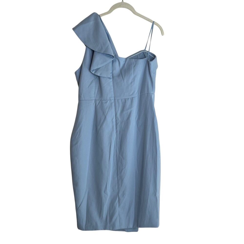 Do + Be Womens Special Occasion One Shoulder Ruffled Dress Size M Sky Blue New - Picture 5 of 10